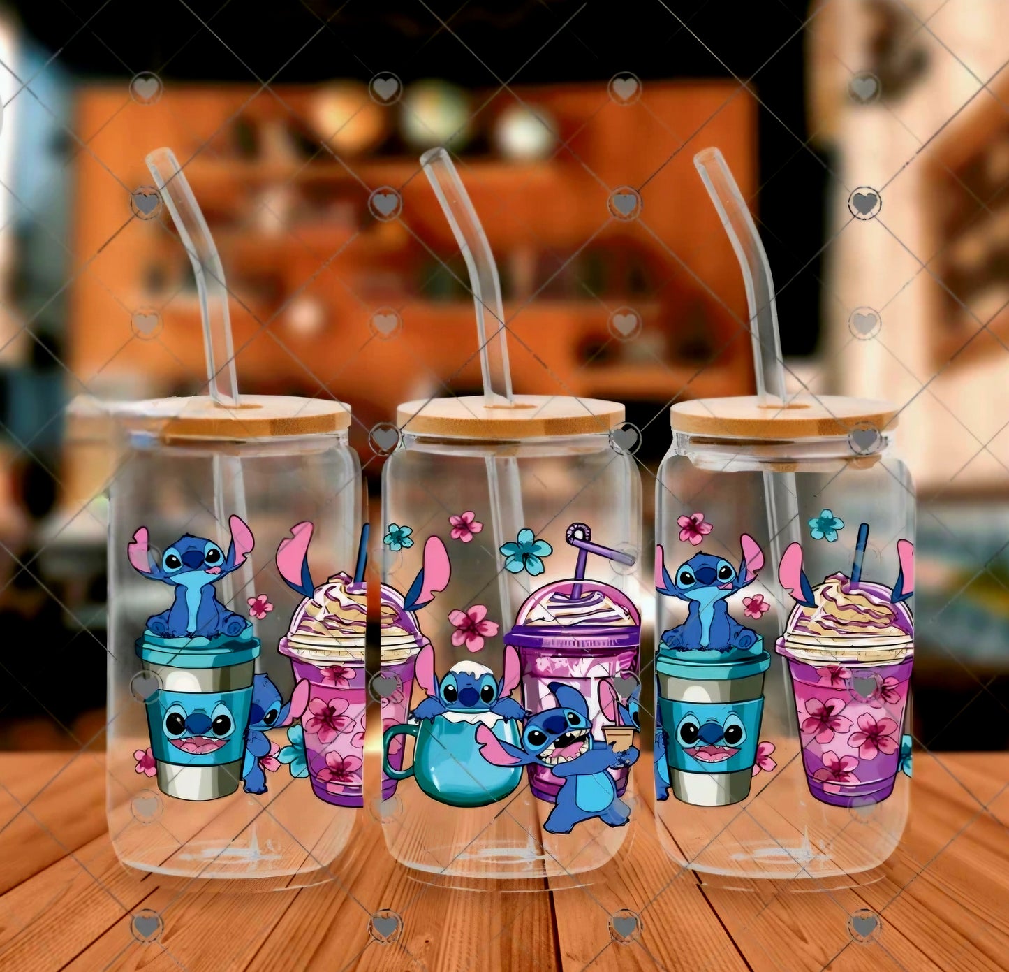 Coser 6 tazas de envolturas UVDTF