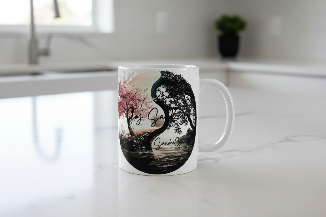 Ying Yang Tree - UVDTF Decal for cups/hard surfaces sticker