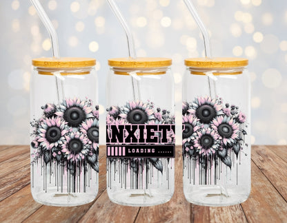 Anxiety & Sunflowers -  UVDTF Wrap for cups/hard surfaces sticker