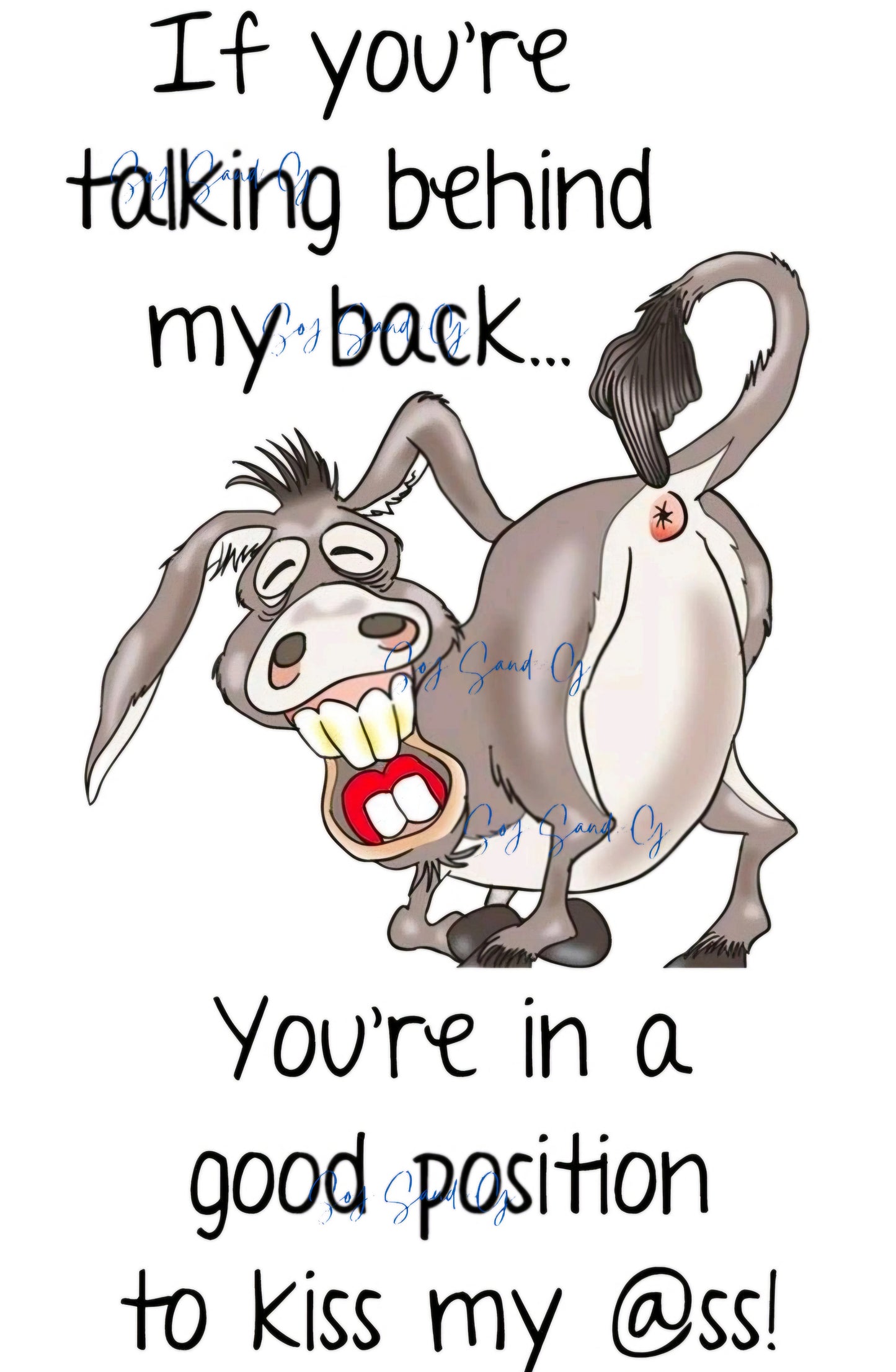 Donkey - UVDTF Decal for cups/hard surfaces sticker