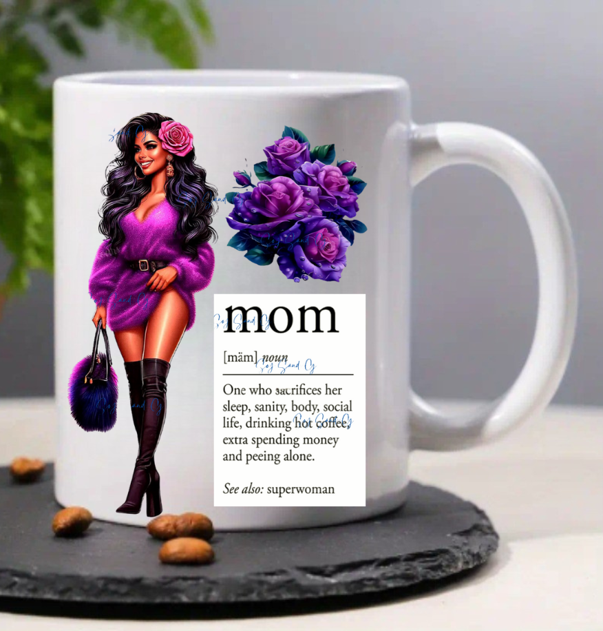 Sexy Purple Dress Mom - UVDTF Decal for cup/hard surface