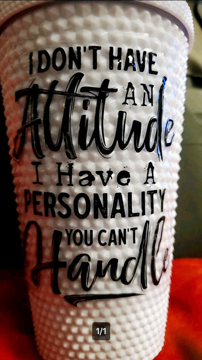 No tengo actitud... Calcomanía UVDTF