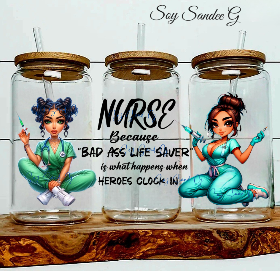 Pretty Nurse - UVDTF Wrap for cups/hard surfaces sticker