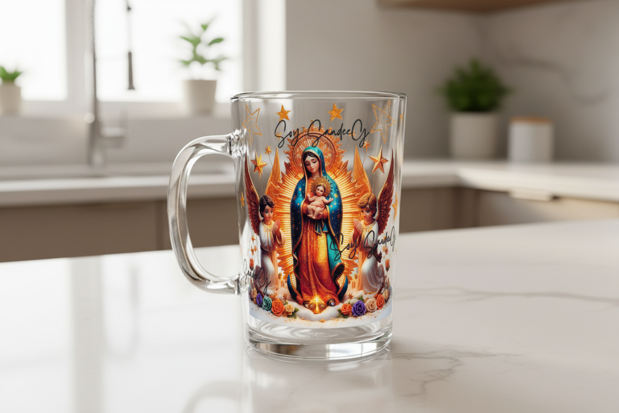 Virgencita & Angels - UVDTF Wrap for cups/hard surfaces sticker