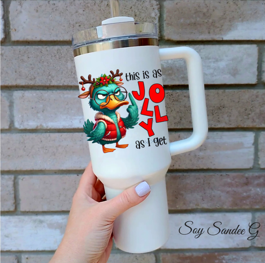 This is as Jolly as I Get - UVDTF Decal for cups/hard surfaces sticker