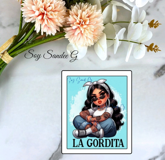 Gordita Blue - UVDTF Decal for cups/hard surfaces