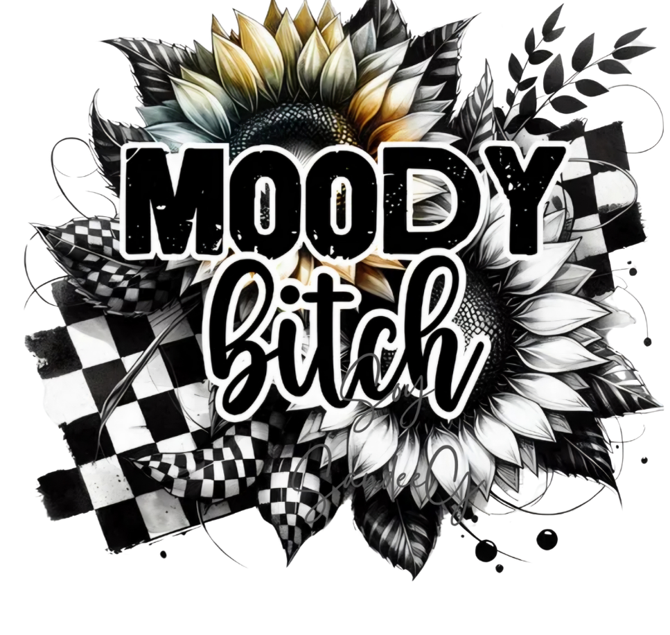 Moody Bitch - UVDTF Decal for cups/hard surfaces sticker