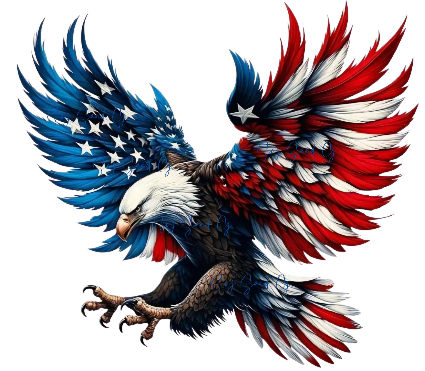 Patriotic Eagle #2 - UVDTF Decal for cups/hard surfaces sticker