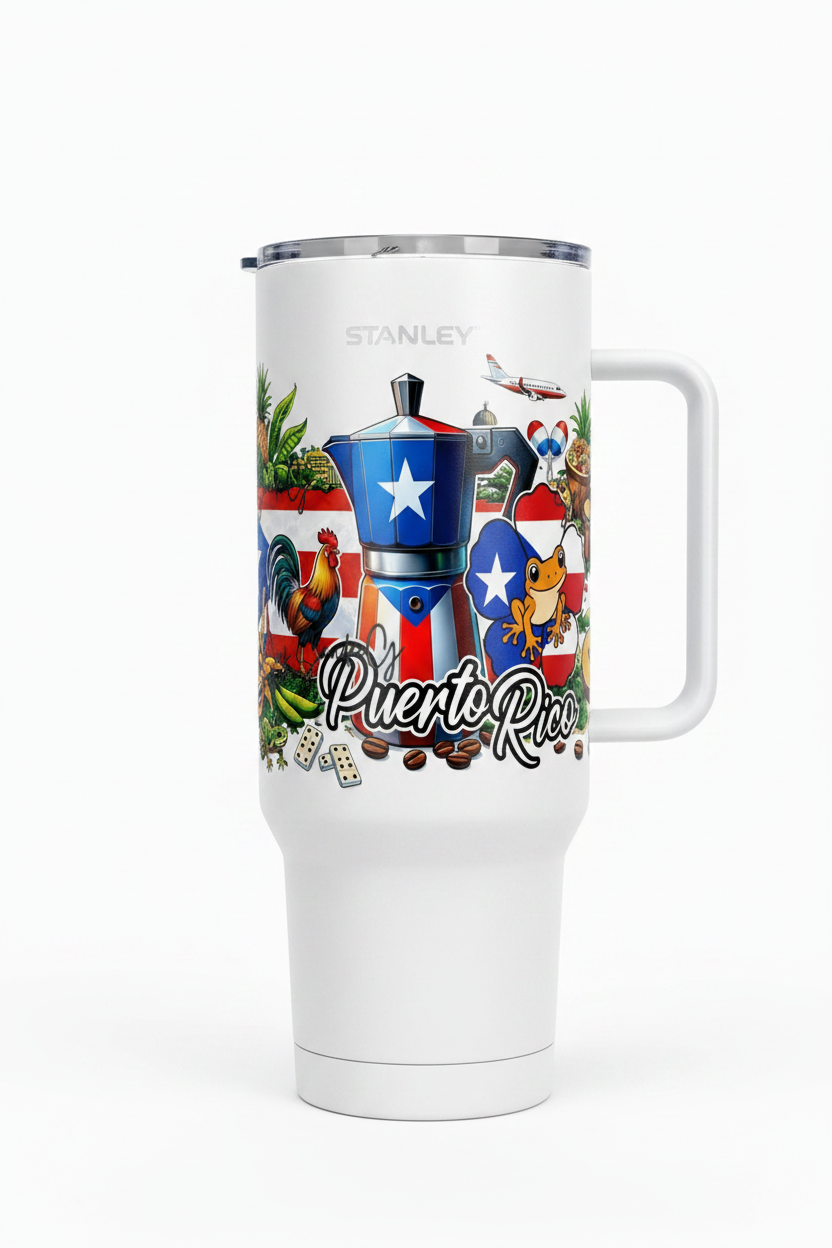 Puerto Rico Life - UVDTF Wrap for cups/hard surfaces sticker