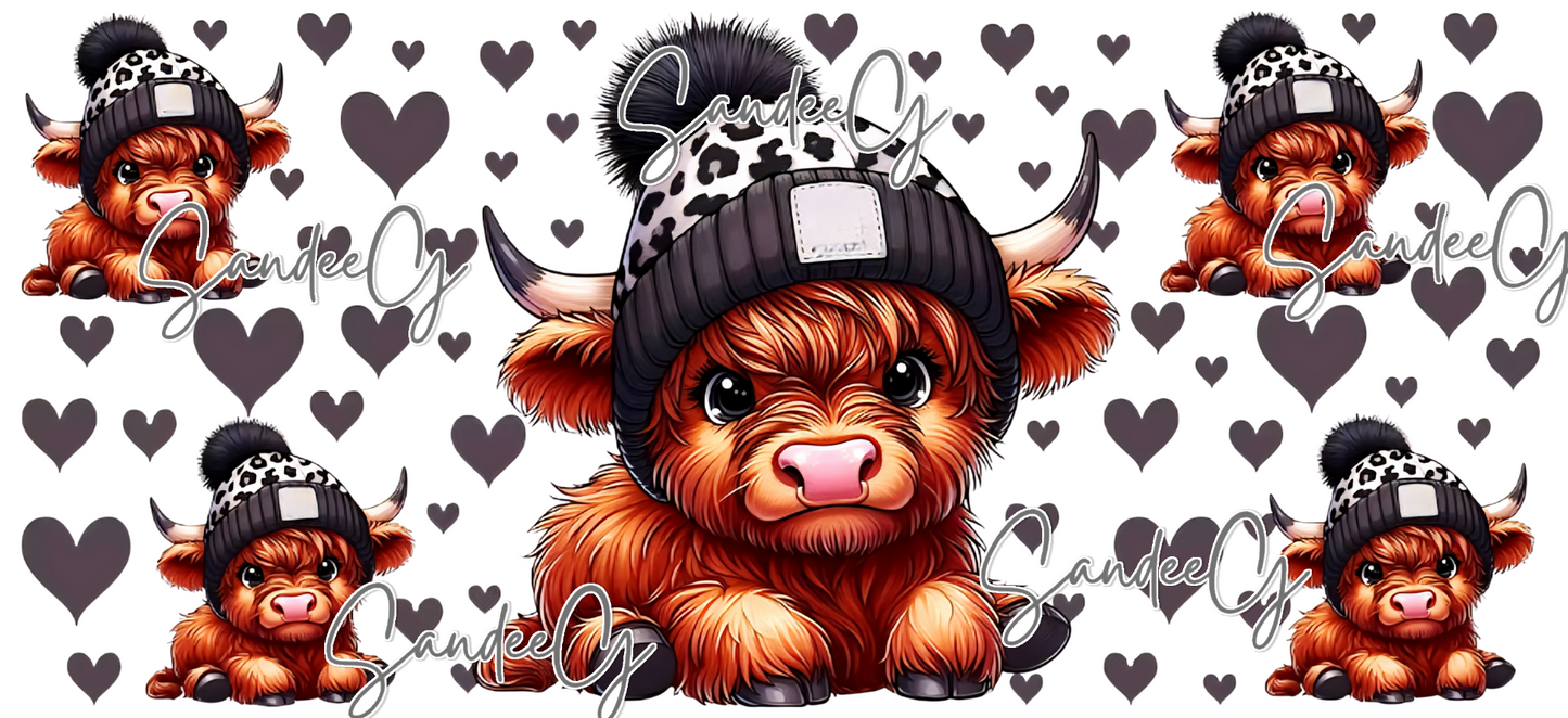 Baby Highland Cow #2 - UVDTF Wrap for cups/hard surfaces sticker