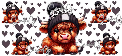 Baby Highland Cow #2 - UVDTF Wrap for cups/hard surfaces sticker