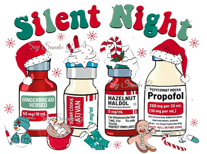 Silent Night - UVDTF Decal for cups/hard surfaces sticker