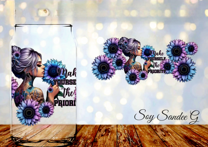 Make Yourself the Priority - UVDTF Wrap for cups/hard surfaces sticker