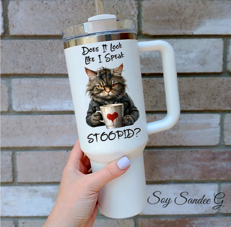 Does It Look Like I Speak Stoopid? - UVDTF Decal for cups/hard surfaces sticker