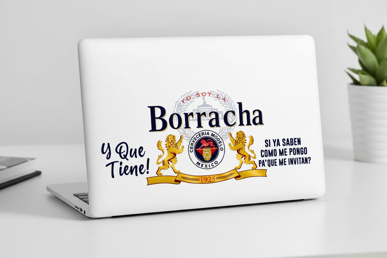 Borracha (Drunk) - UVDTF Wrap for cups/hard surfaces sticker
