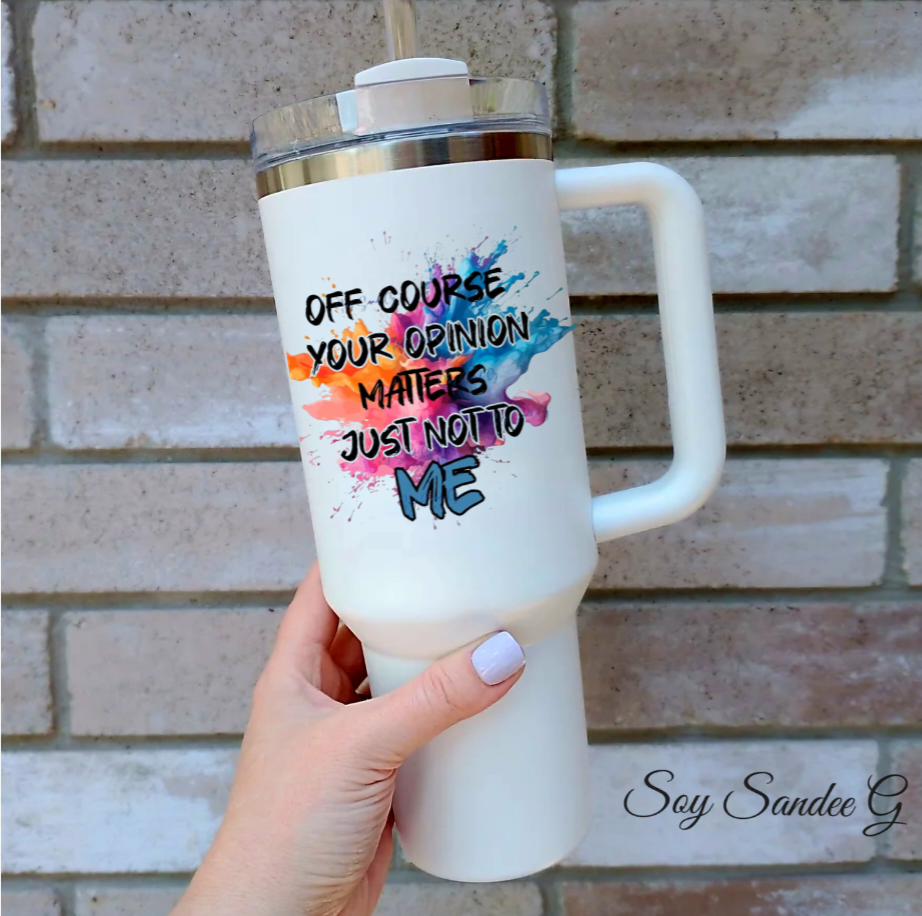 Off Course Your Opinion Matters - UVDTF Decal for cups/hard surfaces sticker