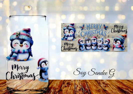 Merry Christmas Penguins - UVDTF Wrap for cups/hard surfaces sticker