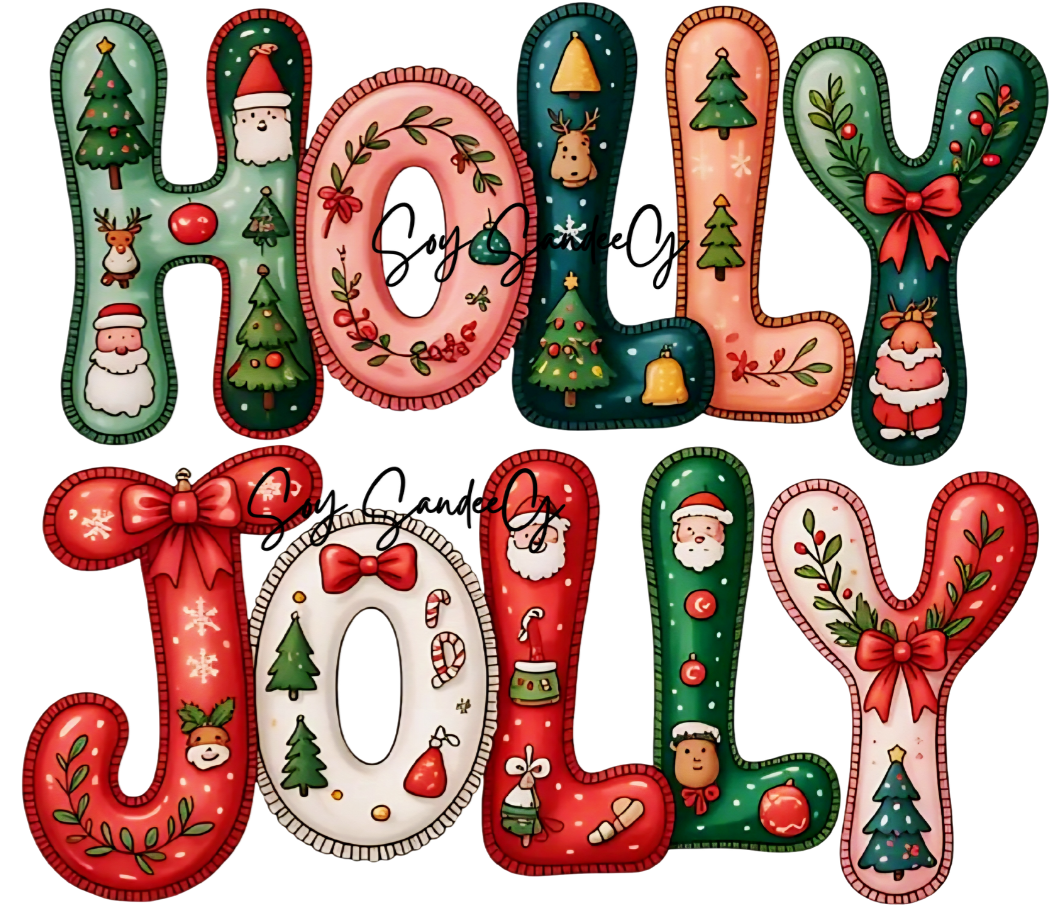 Holly Jolly - UVDTF Decal for cups/hard surfaces sticker