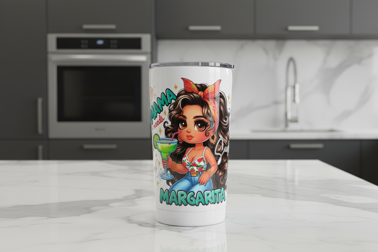 Mama needs a Margarita - UVDTF Wrap for cups/hard surfaces sticker