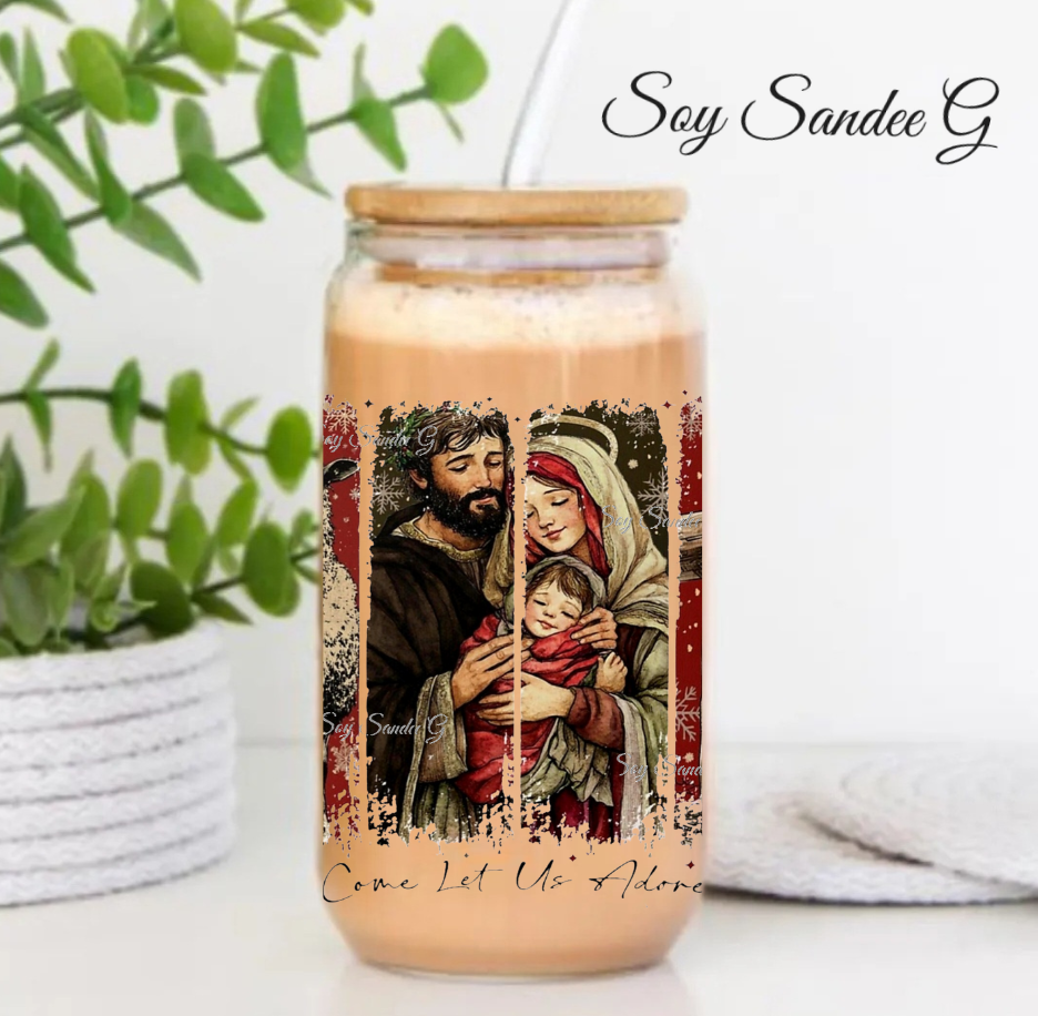 Oh Come Let Us Adore Him - UVDTF Decal for cups/hard surfaces sticker