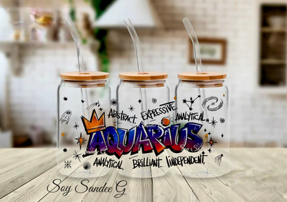 Graffiti Aquarius - UVDTF Wrap for cups/hard surfaces sticker