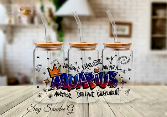 Graffiti Aquarius - UVDTF Wrap for cups/hard surfaces sticker