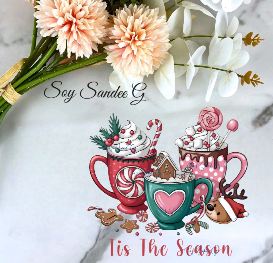 Tis the Season Mugs - UVDTF Decal for cups/hard surfaces sticker