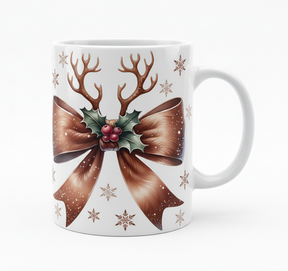 Reindeer Coquette Bow - UVDTF Decal for cups/hard surfaces sticker