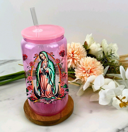 Virgen de Guadalupe & Roses #2 - UVDTF Wrap for cups/hard surfaces