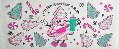 Out Here Lookin' Like a Snack - UVDTF Wrap for cups/hard surfaces sticker