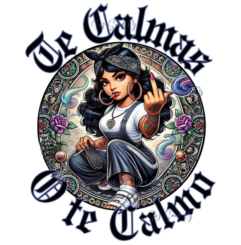 Te Calmas con Tattoo(Calm Down Tattooed Girl) - UVDTF Decal