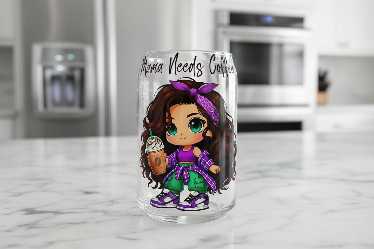 Mama Needs Coffee - UVDTF Decal for cups/hard surfaces sticker