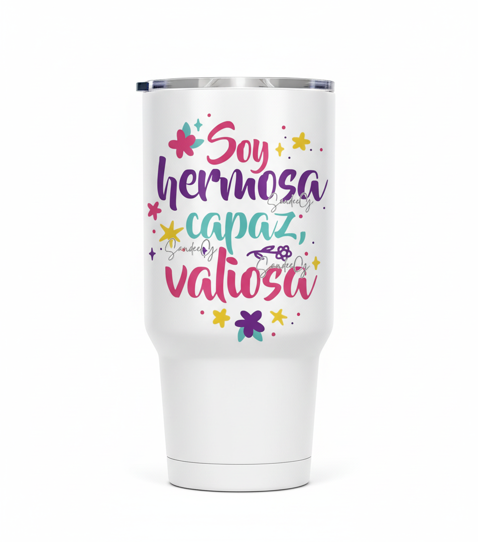 Soy Hermosa, Capaz, Valiosa - UVDTF Decal for cups/hard surfaces sticker