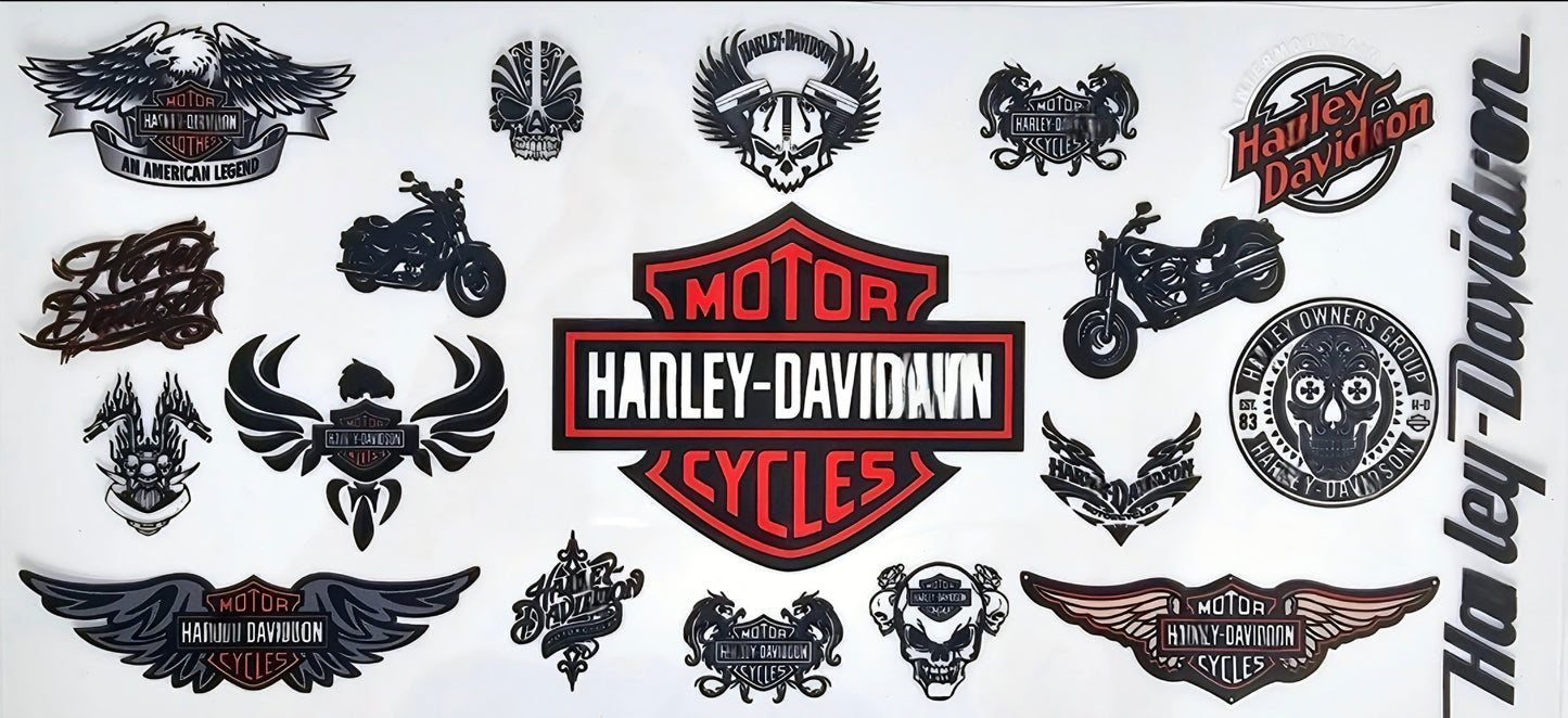 Motorcycle Logos - UVDTF Wrap for cups/hard surfaces sticker