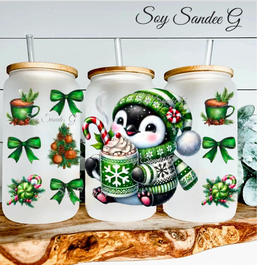 Green Penguin - UVDTF Wrap for cups/hard surfaces sticker