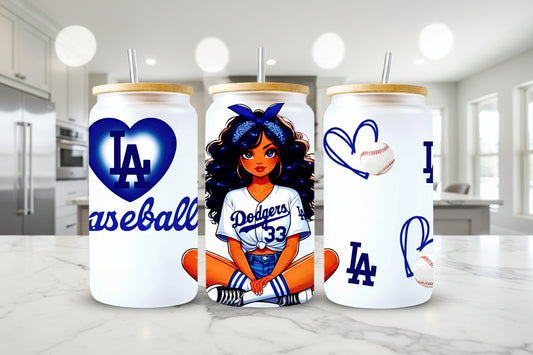LA Baseball Babe - UVDTF Wrap for cups/hard surfaces sticker