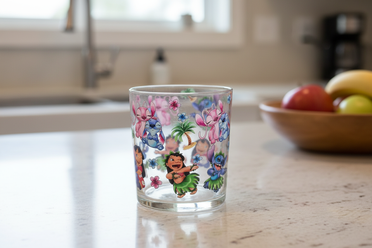 Stitch Luau - UVDTF Wrap for cups/hard surfaces sticker