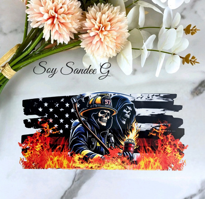 Skeleton Firefighters - UVDTF Wrap for cups/hard surfaces sticker