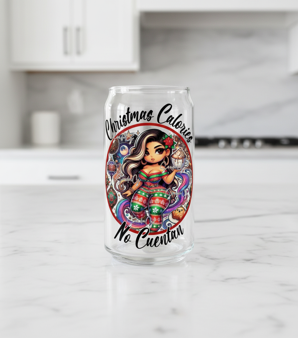 Christmas Calories No Cuentan - UVDTF Decal for cups/hard surfaces sticker