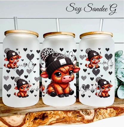 Baby Highland Cow #3 - UVDTF Wrap for cups/hard surfaces sticker