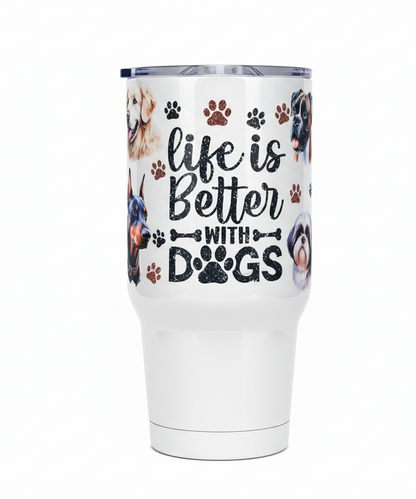 Life is Better with Dogs #2 - UVDTF Wrap for cups/hard surfaces sticker