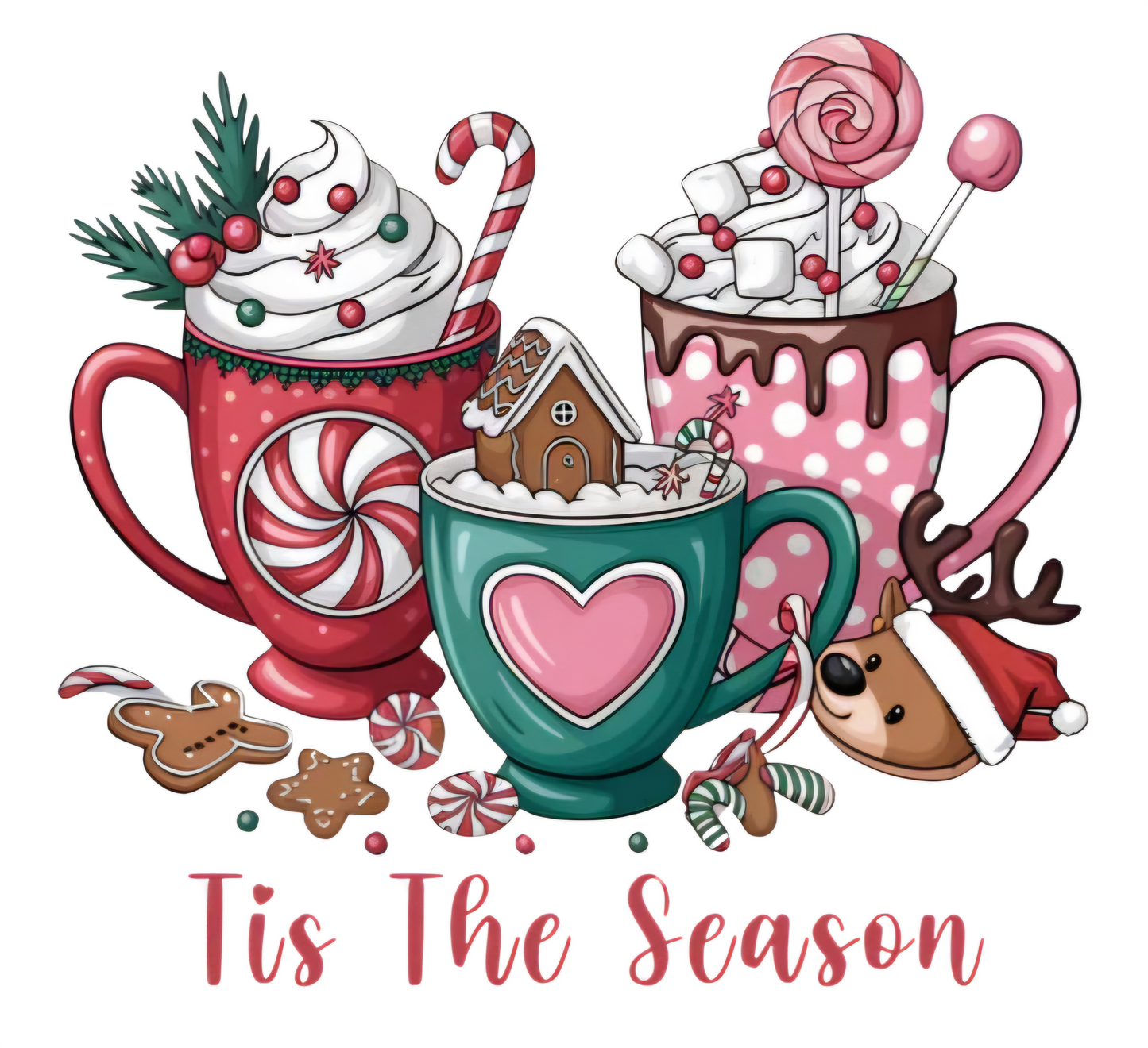 Tis the Season Mugs - UVDTF Decal