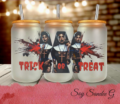 Trick or Treat Nuns - UVDTF Wrap for cups/hard surfaces sticker