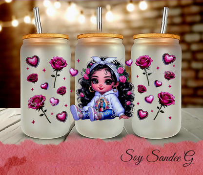 Virgen de Guadalupe Cutie - UVDTF Wrap for cups/hard surfaces sticker