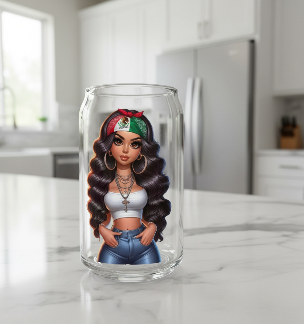 Sexy Mexican Latina #2 - UVDTF Decal for cups/hard surfaces sticker
