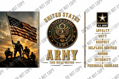Army - UVDTF Wrap for cups/hard surfaces sticker