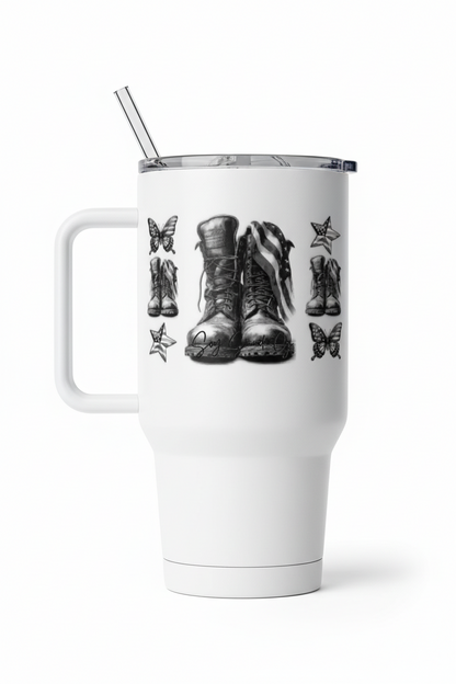 Military Boots, Stars & Butterflies - UVDTF wrap for cups/hard surfaces sticker