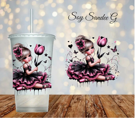 Pink Ballerina - Small UVDTF Decal for cups/hard surfaces sticker