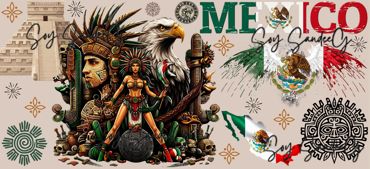 Mexico - UVDTF Wrap for cups/hard surfaces sticker