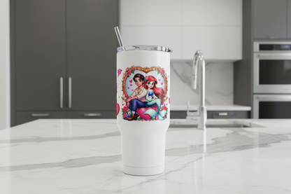 Ariel & her Prince Heart - UVDTF wrap for cups/hard surfaces sticker